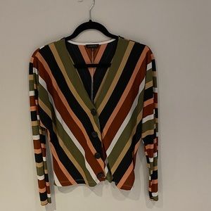 Long sleeve front button top